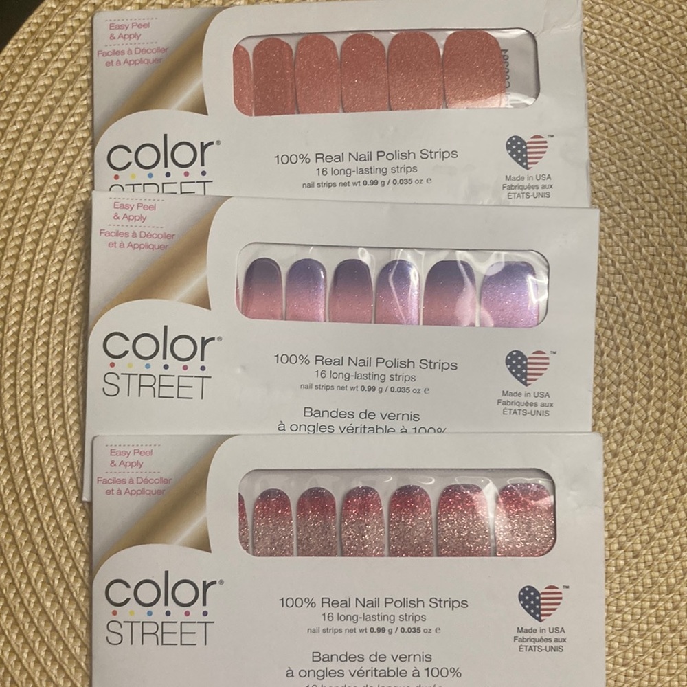 Lot of 3 Color Street-Colors: Cape Coral, Til the Glitter End and Nuclear Fusion